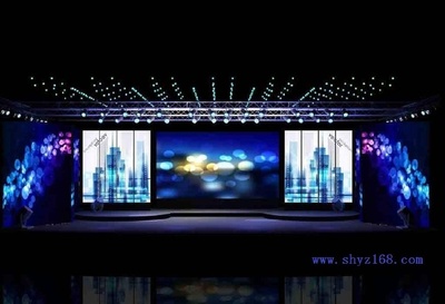 上海大型舞台搭建现场布置详解及舞台灯光设备效果展示